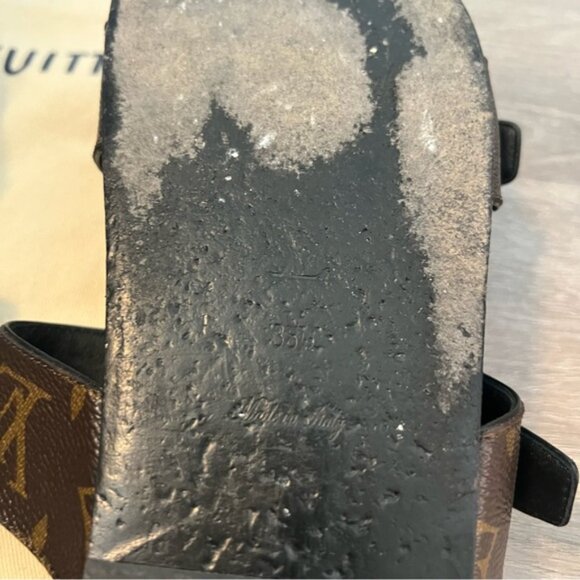 LOUIS VUITTON Bom Dia Flat Comfort Mule Sandal Size 38.5 - Picture 8 of 16